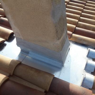 abergement cheminée en zinc