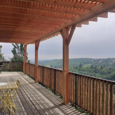 pergola avec tasseaux pour ombrage